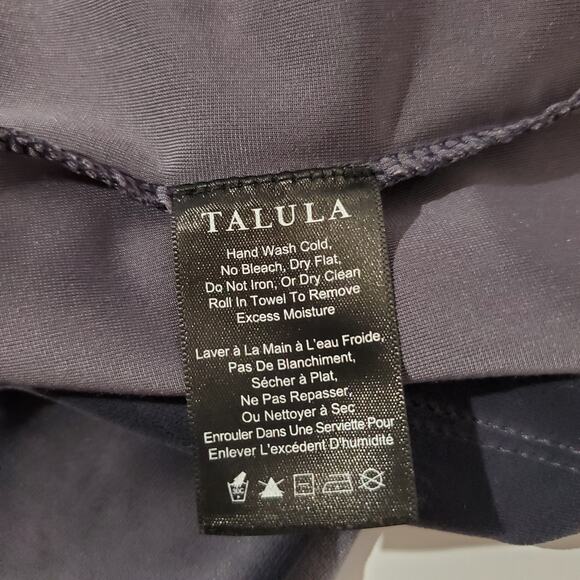 Aritzia Talula Lambeth Darkness Velvet Skater Dress Womens Size XS Purple Gray - Picture 9 of 10